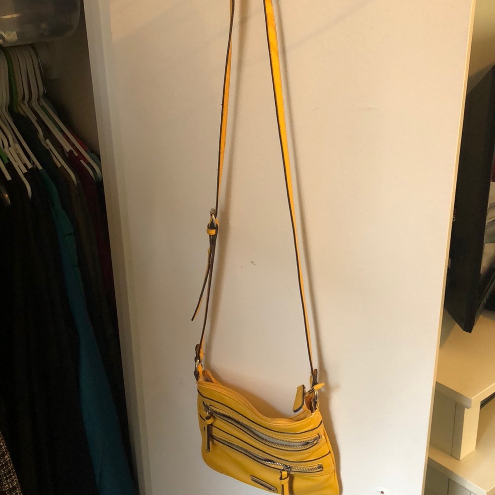 Yellow crossbody purse